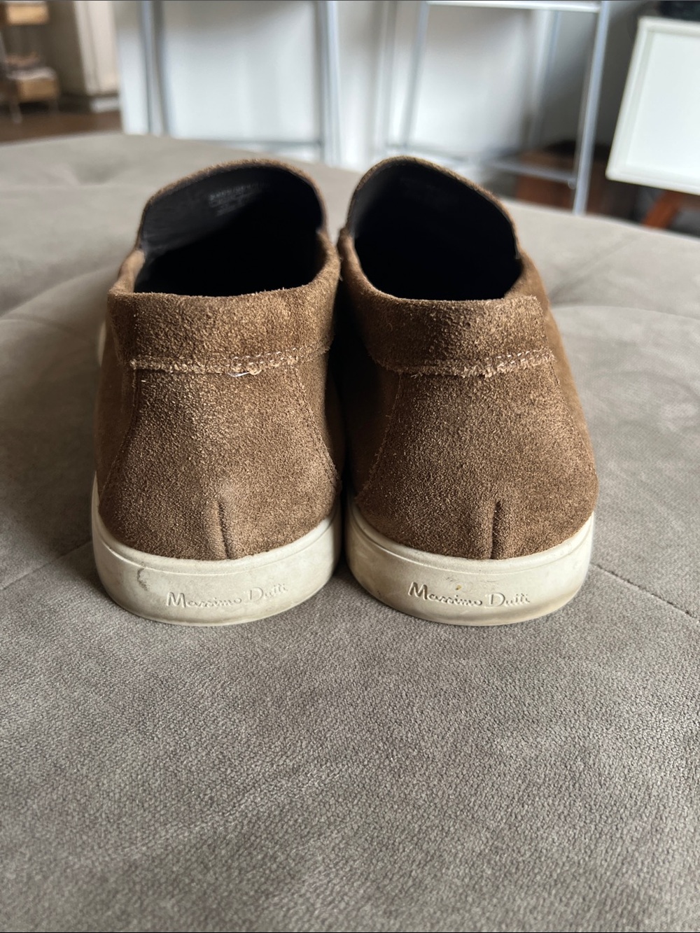 Massimo Dutti Suede Slip-On Loafers in Camel Brown - Picture 4 of 5